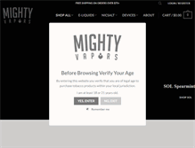 Tablet Screenshot of mightyvapors.com